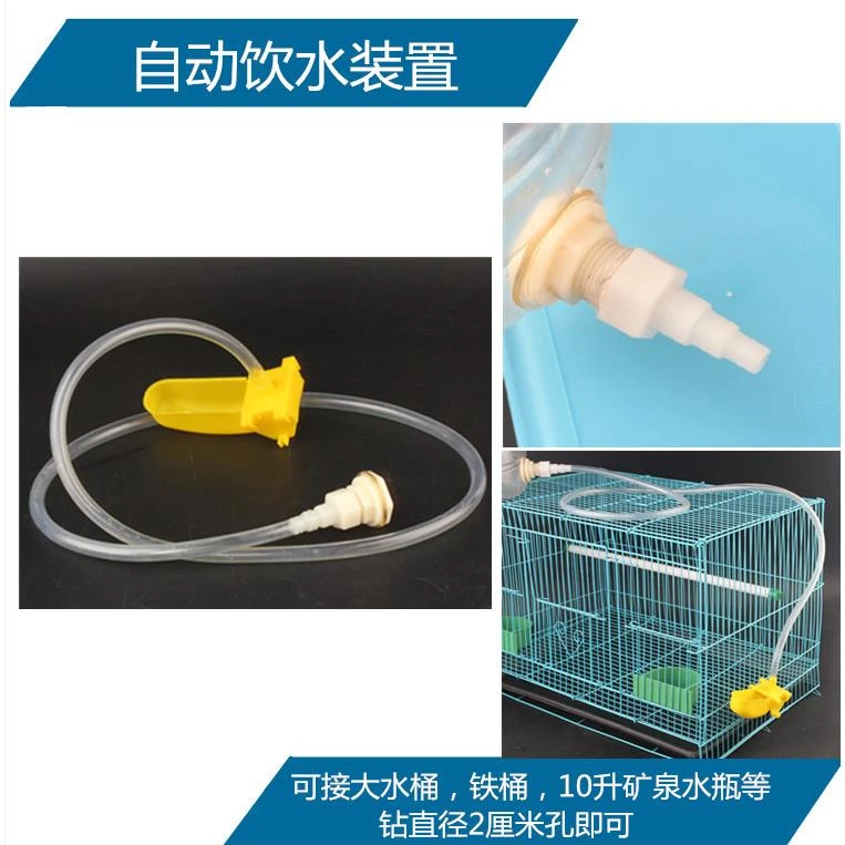 鹌鹑饮水 芦丁鸟喝水转接头 小型笼自动饮水器装置转换软管系统