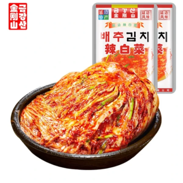 延边泡菜朝鲜族金刚山东北苹果辣白菜韩式正宗腌制特产小吃400g袋