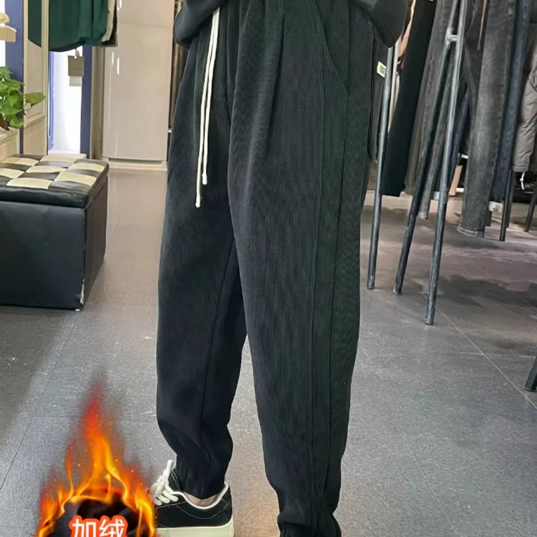 【艾萱萱】6589款冬季加绒加厚休闲裤男 图片与实物不符 约98