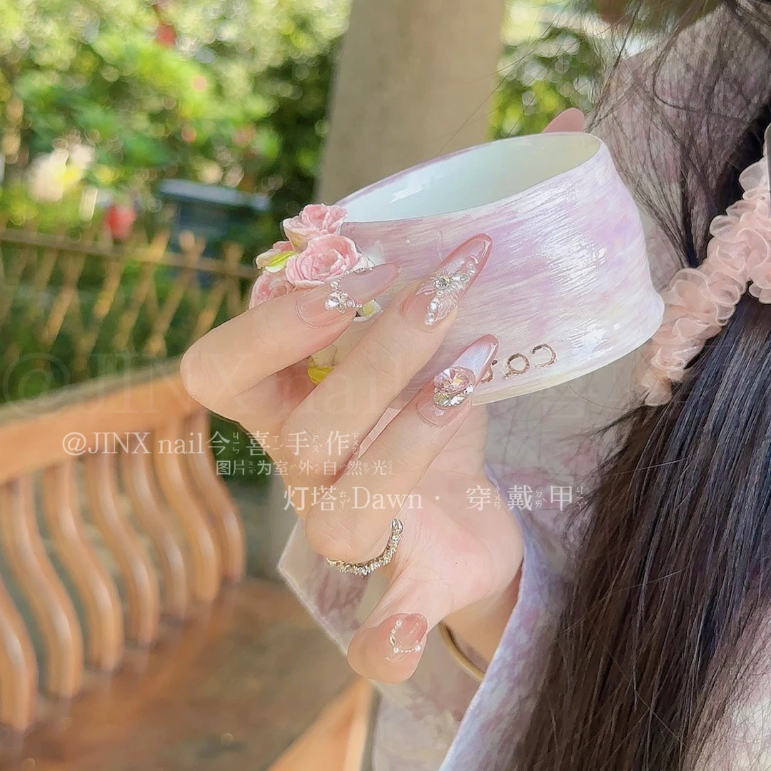 洛神花蝶&灯塔猫眼玻璃珠猫眼秋冬穿戴甲猫眼颜色流行上手好看