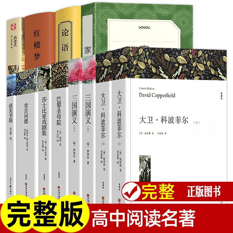 【高中阅读名著】大卫科波菲尔 论语 谈美书简 堂吉诃德 乡土中国