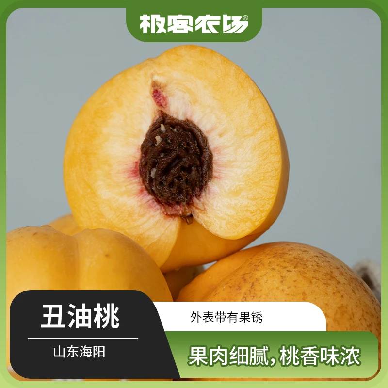 极客丑油桃外硬里软离核桃香味浓果肉紧实有轻微炸裂和锈斑京东