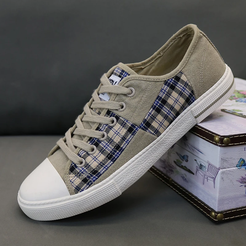 2024高品质新款透气帆布鞋休闲男鞋时尚潮流百搭经典板鞋低帮潮鞋