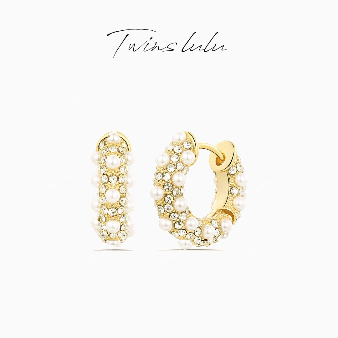 TWINS LULU 七夕节  轻奢小众百搭时尚气质圈圈耳环TSL1265