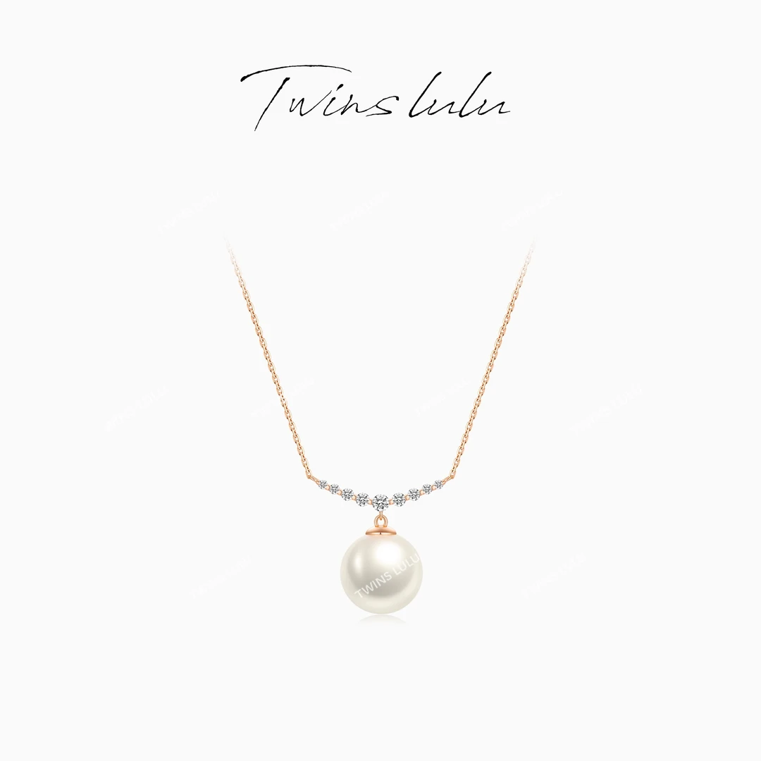 TWINS LULU 925银 镀k金 轻奢气质时尚百搭微笑珠珠项链TSJ9933