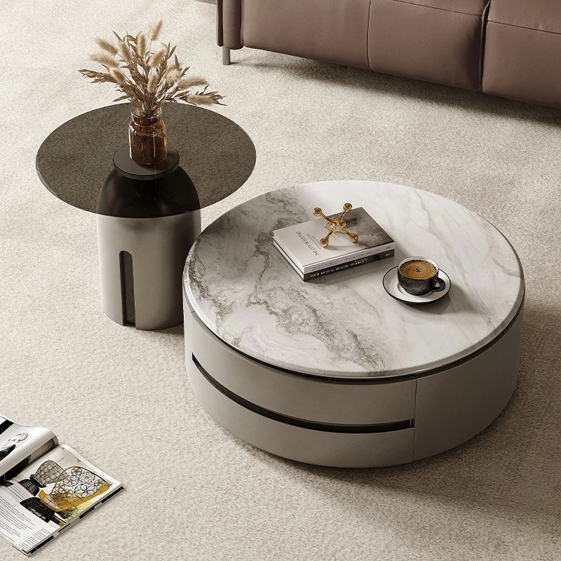 芝华仕意式微晶石茶几电视柜组合茶桌茶几客厅边几家用轻奢CJ109