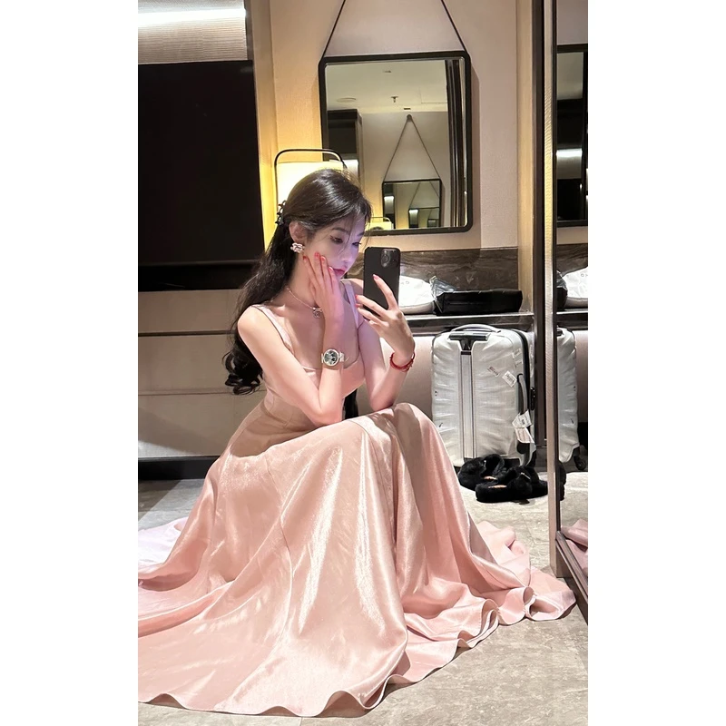 【倾国倾城】超大摆有兜闪光缎面轻奢高端公主连衣裙DYLL-23106185