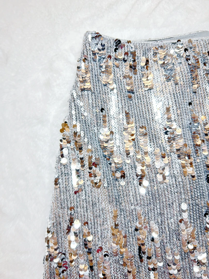 【雅乔定制】亮片半身裙百搭高腰a字短裙DYYK-24081932