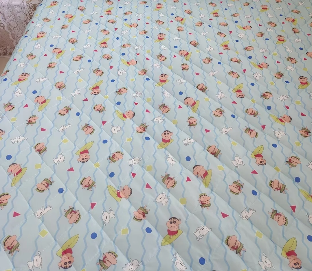 蜡笔小新凉感床笠180×200×25cm左右加棉加厚可爱床笠