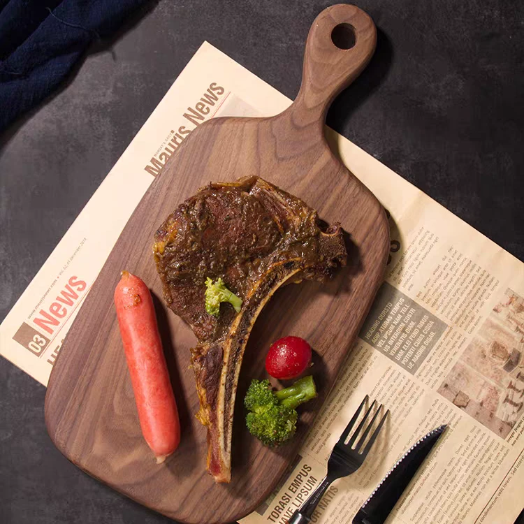 【新品】北美黑胡桃木牛排板家用餐板