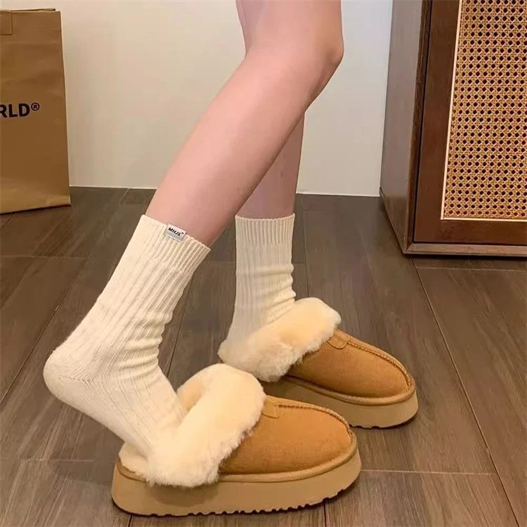 【A37】小个子增高5cm雪地靴2024冬季新款加绒保暖毛毛棉鞋