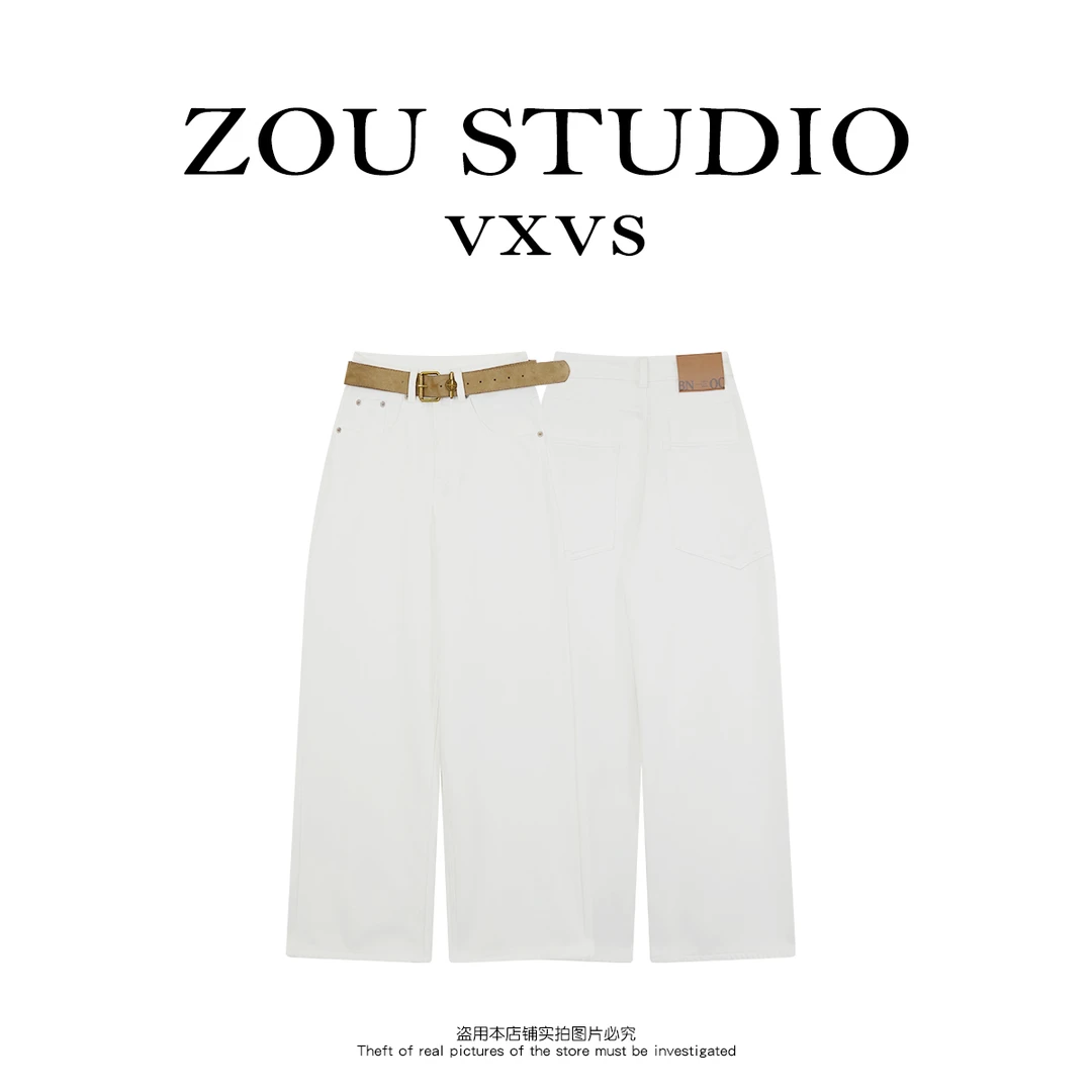ZOU STUDIO VXVS  暖宝裤 新款休闲舒适直筒牛仔裤(加绒) 61281-1