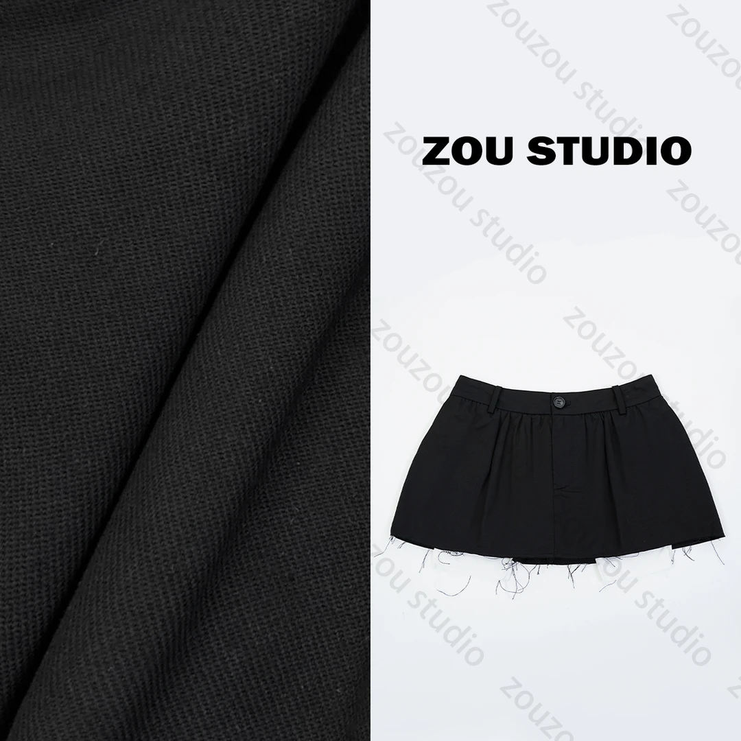 ZOU STUDIO VXVS 贴布口袋裙  早春款显瘦气质休闲百搭短裙 215