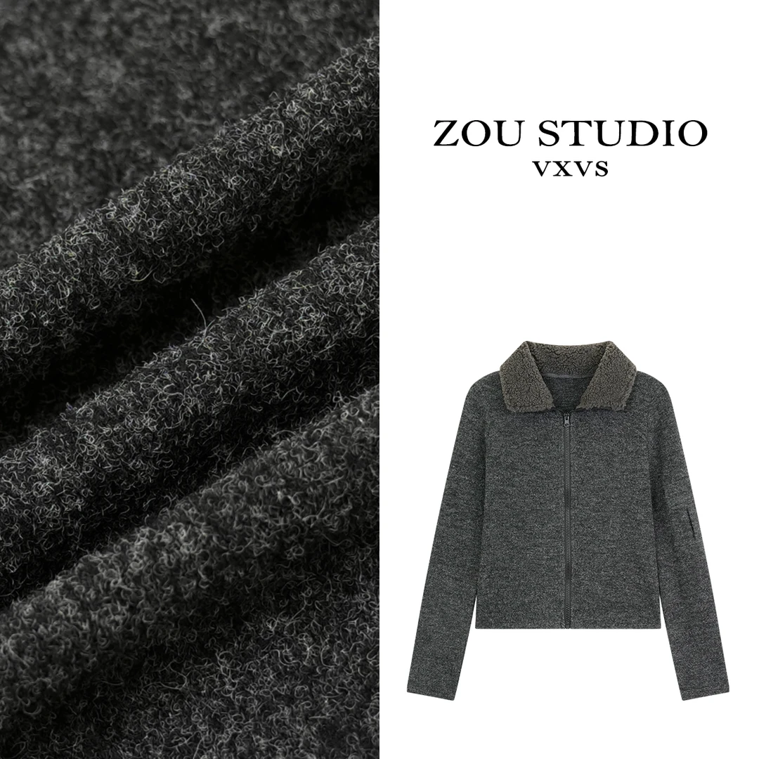 ZOU STUDIO VXVS 意大利街头 新款时尚百搭翻领外套5693