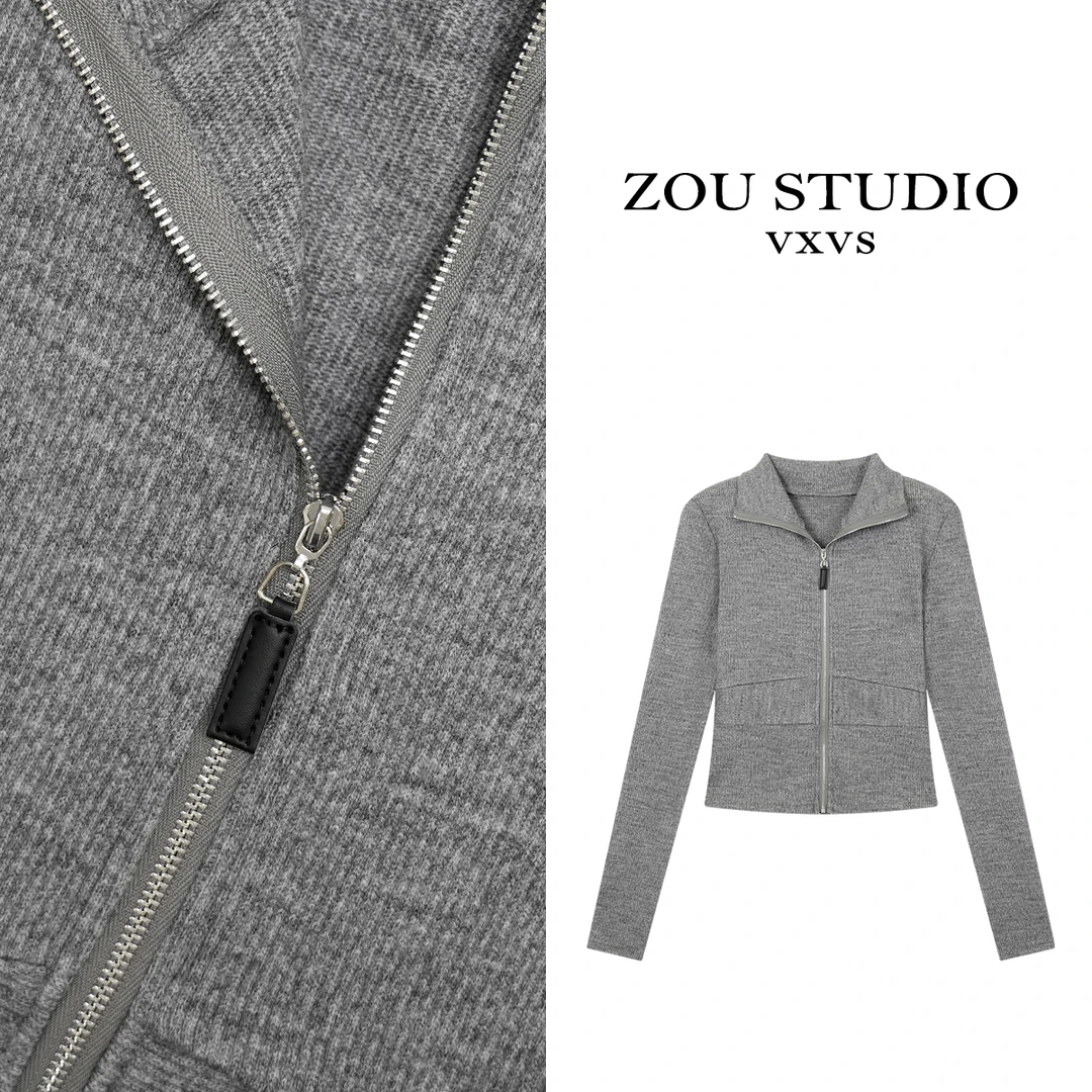 ZOU STUDIO VXVS  伦敦街头 新款百搭冬季修身立领外套5462