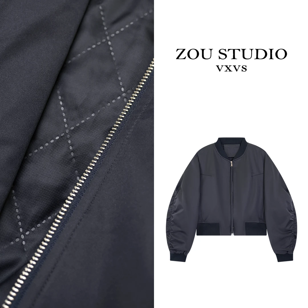 ZOU STUDIO VXVS  曼陀罗  新款宽松百搭棒球棉外套 9635-1