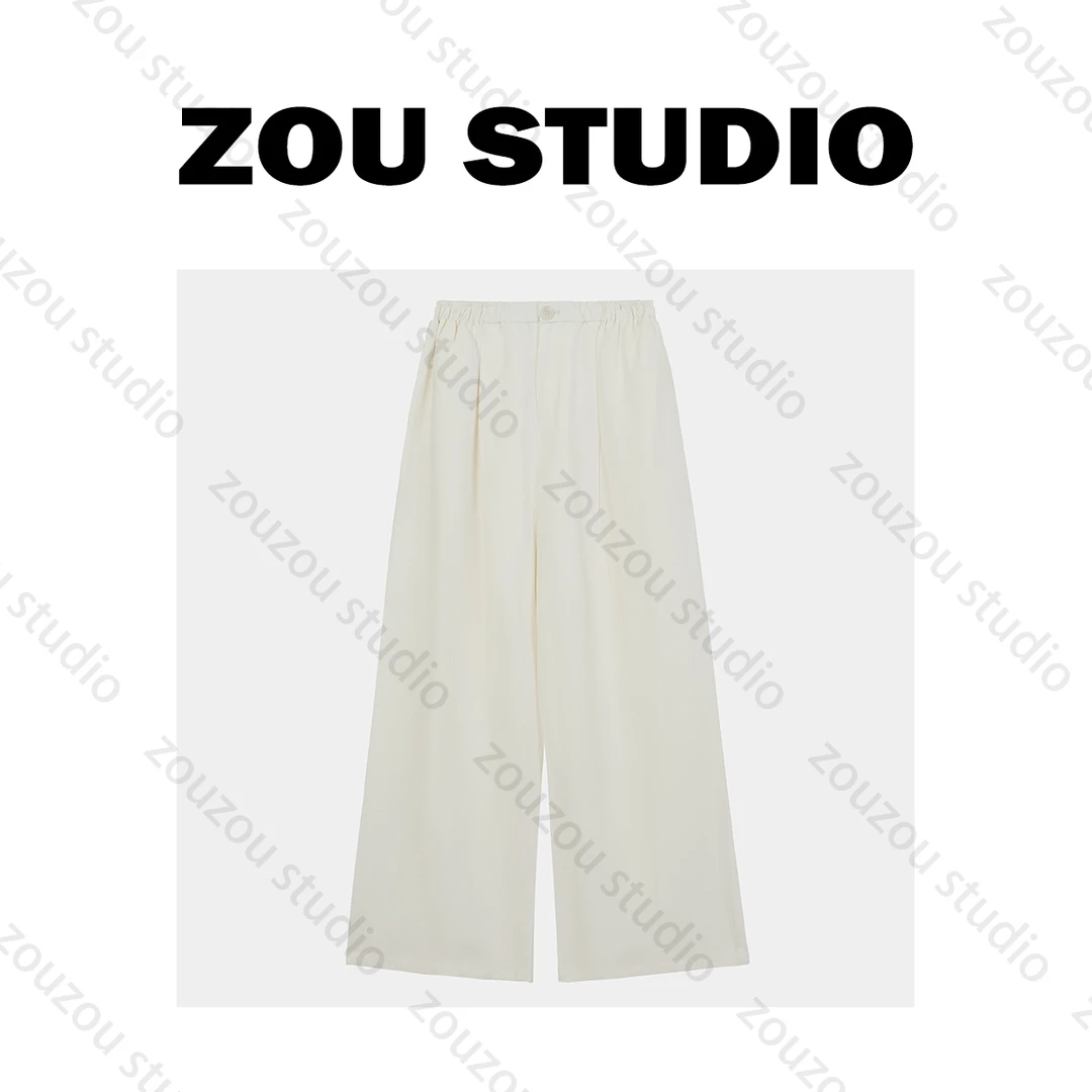 SUSUDIO  假期麻裤  早春款显瘦气质休闲百搭长裤 155