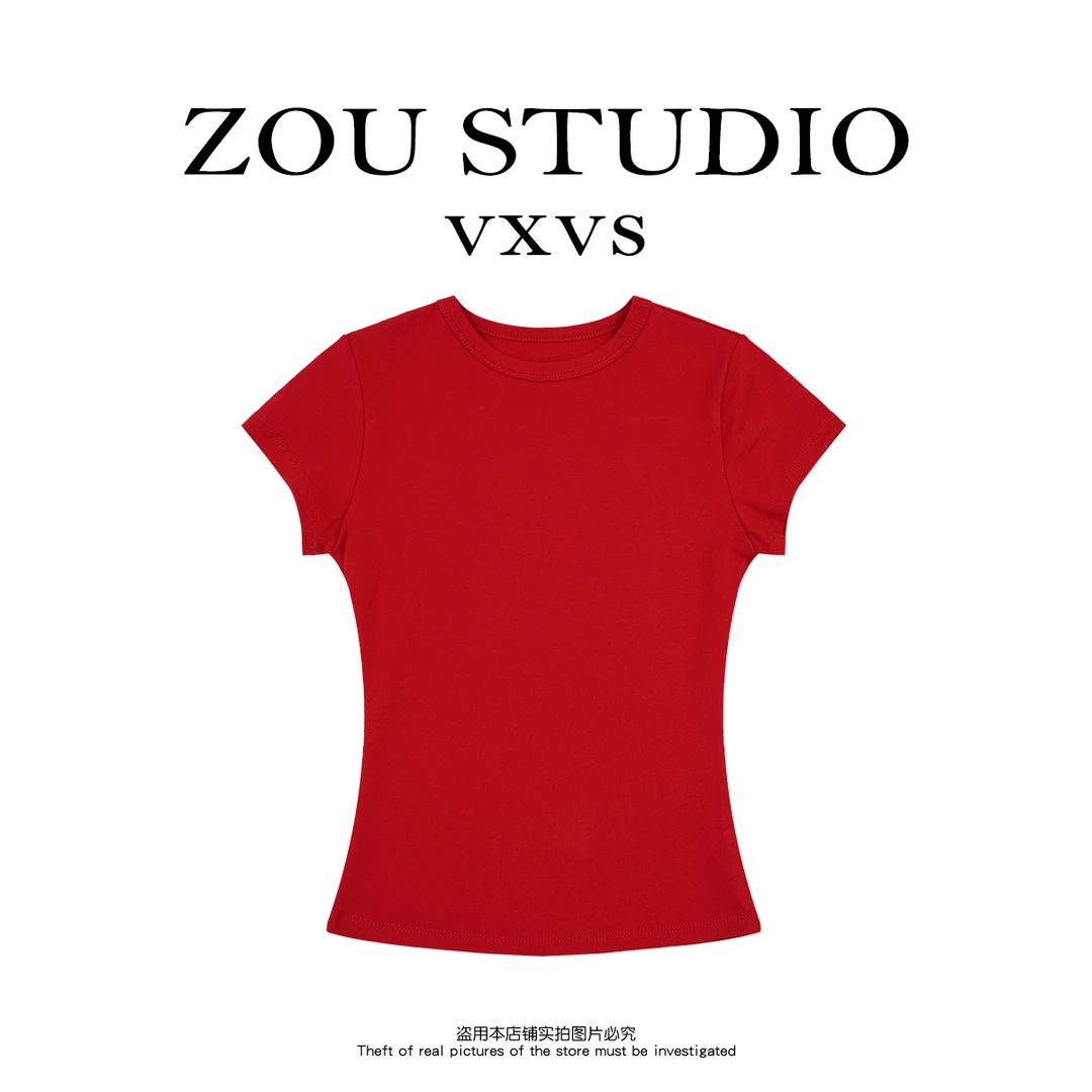 ZOU STUDIO VXVS 口碑款  早春舒适百搭时尚款圆领T恤 052