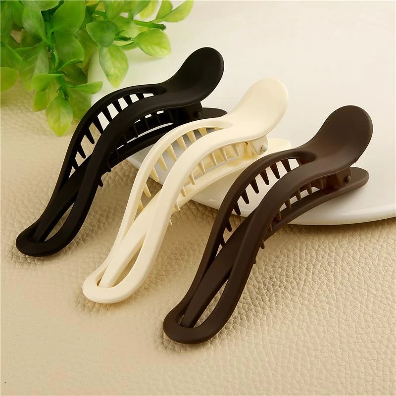 简约鸭嘴夹大号后脑勺鸭嘴夹成人发夹高级感发卡盘发抓鲨鱼夹头饰