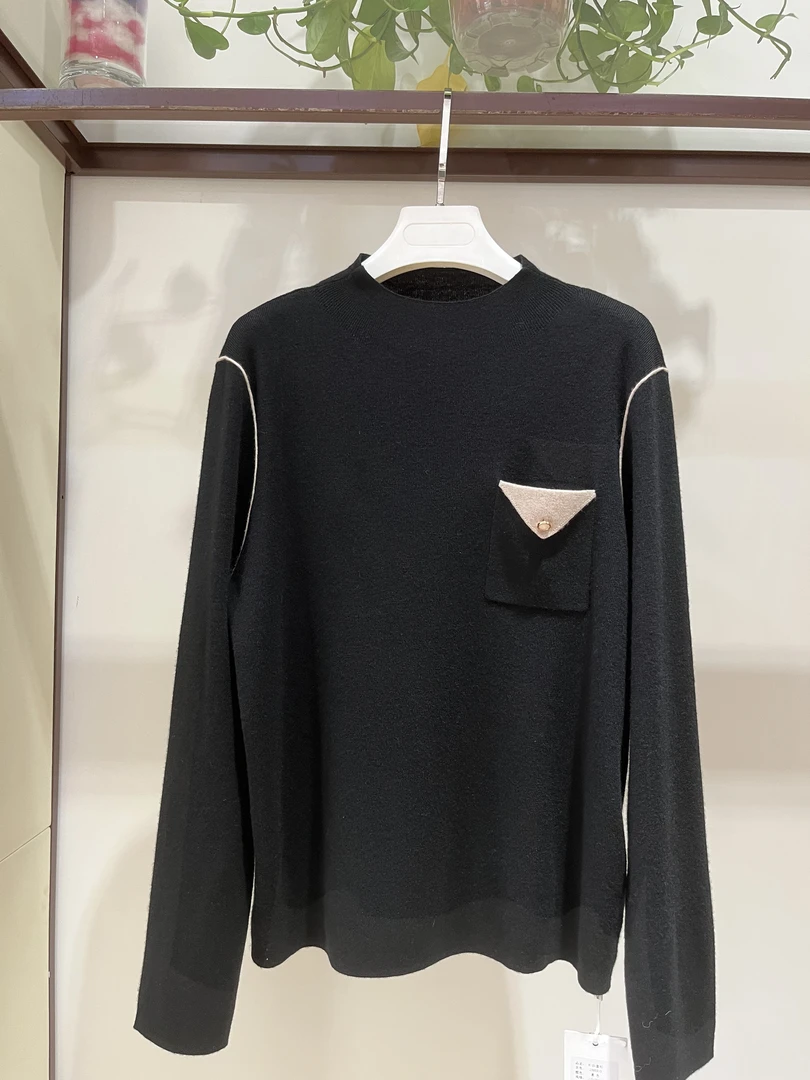 秋冬女士时尚百搭洋气绵羊毛针织套头衫