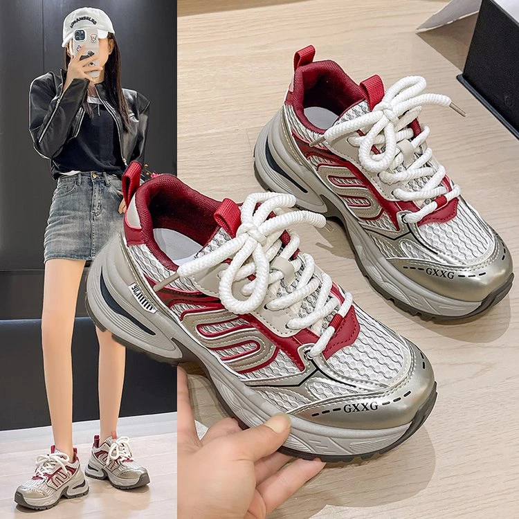 2024春季新款厚底老爹鞋轻便时尚休闲鞋