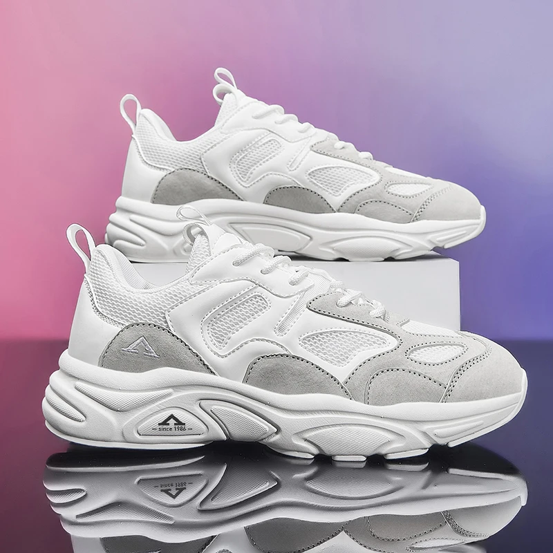 【天跑十七星火】ins潮流厚底百搭透气跑步鞋时尚轻便运动休闲鞋