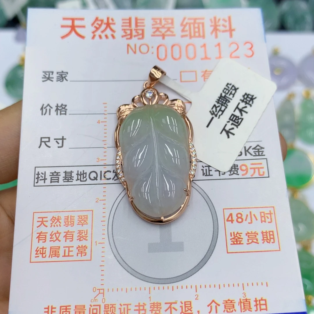 翡翠颈饰银S925镶嵌翡翠
