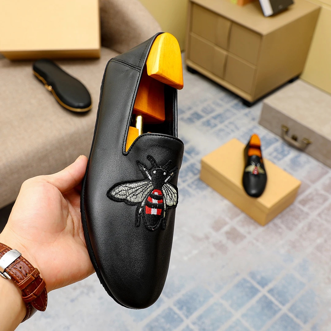 佰仕【轻奢】百搭豆豆鞋真皮钱包鞋透气懒人皮鞋男款爆款2025男鞋