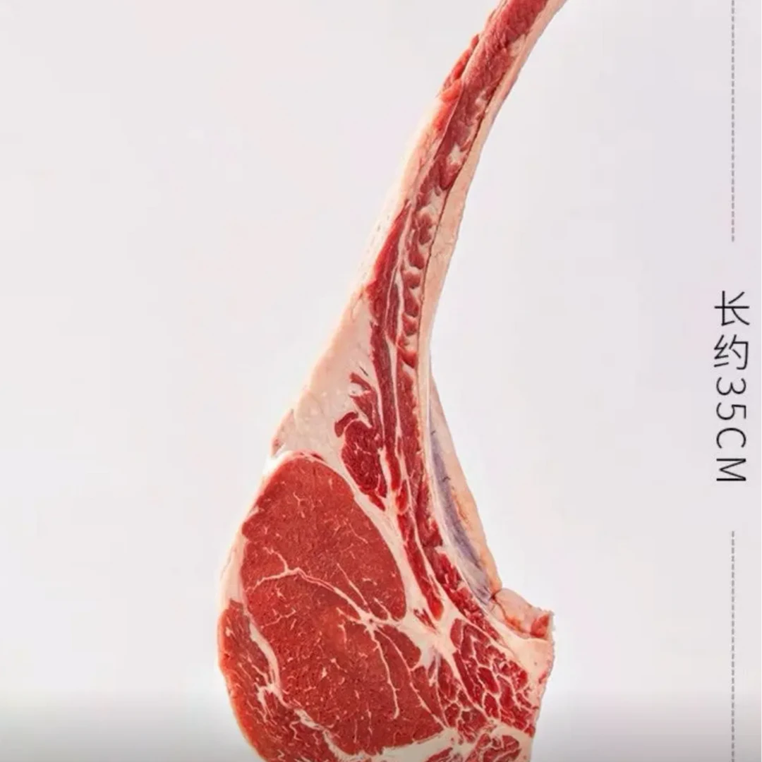 原切牛排澳洲进口谷饲200天的战斧牛排，可定制厚度