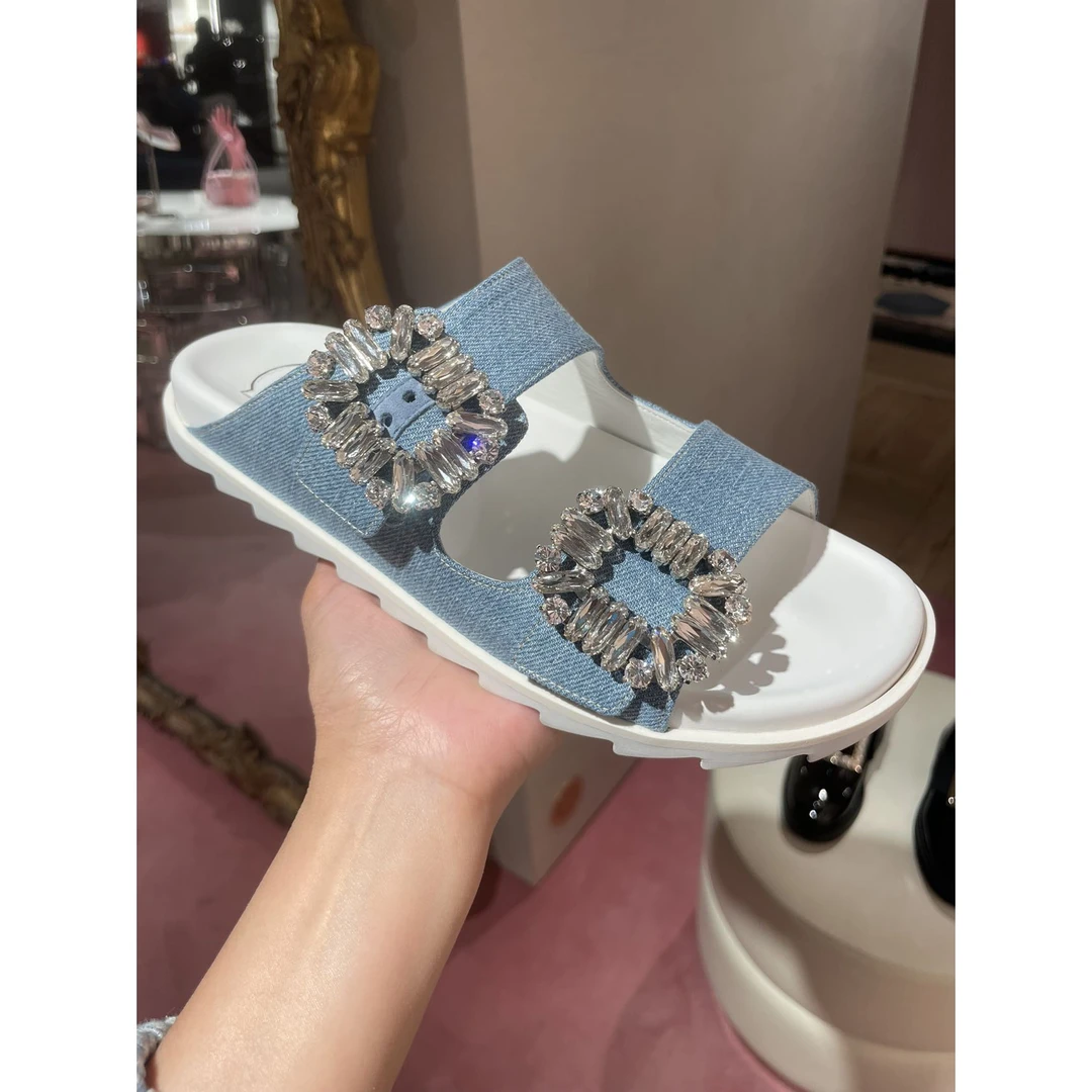 未使用 Roger Vivier/罗杰·维威耶 roger vivier  一字拖鞋