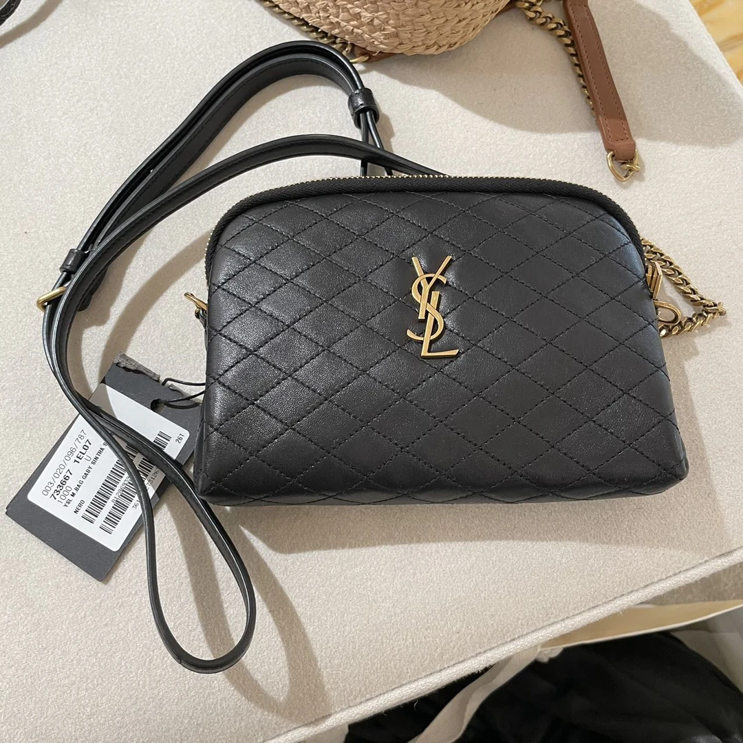 YSL/圣罗兰ysl圣罗兰绗缝羊皮革拉链手拿包