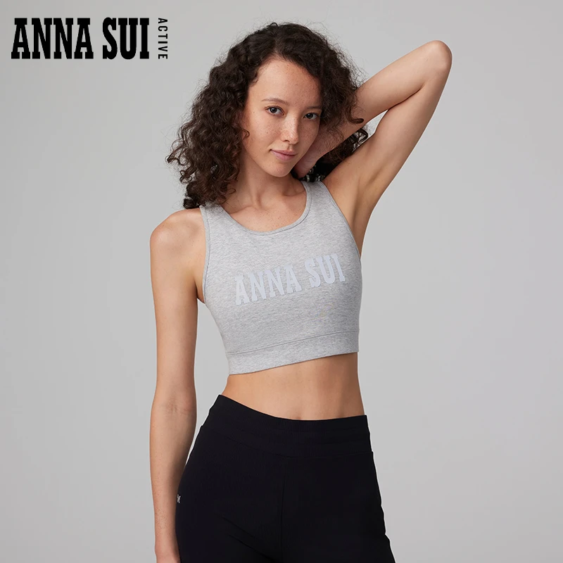 ANNA SUI 经典安娜系列 反光logo针织bra时尚背心女23304029A