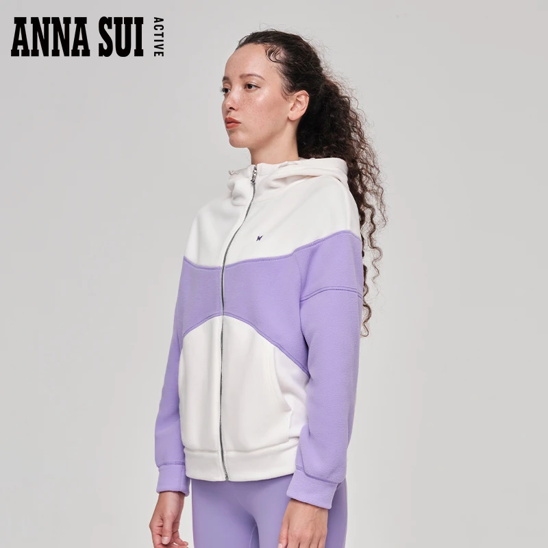 ANNA SUI polartec系列 摇粒绒连帽外套长袖上衣23330195A