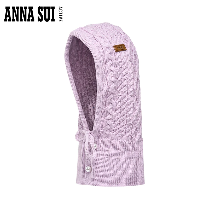 ANNA SUI 秋冬可套头式羊毛毛线帽时尚百搭