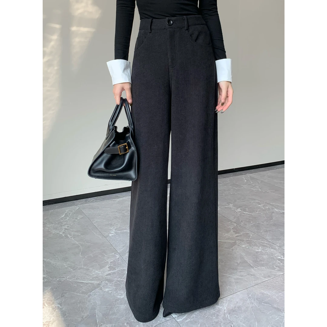 JIJINQI显瘦高腰直筒时髦百搭休闲裤秋冬新款阔腿裤女JC10KZPT537