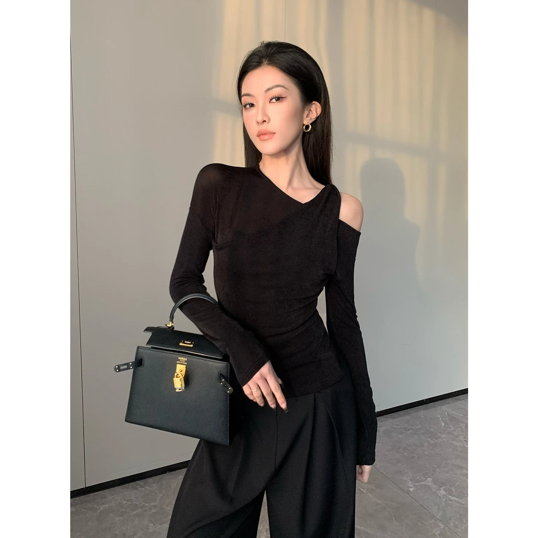 JIJINQI显瘦时尚修身打底上衣秋季新款气质百搭针织衫JC09SZXL212