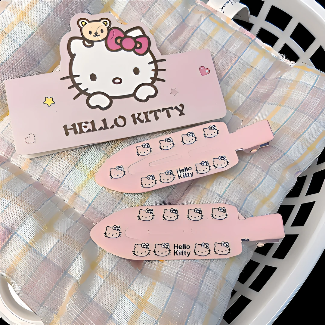 卡通甜酷KT无痕发夹甜美少女心刘海碎发侧边夹一字夹学卡发饰