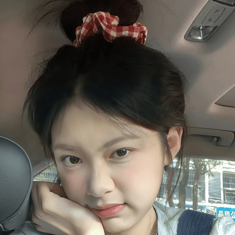 可乖~春天就要丸子头~格子大肠发圈方格头绳褶皱可爱少女马尾发绳
