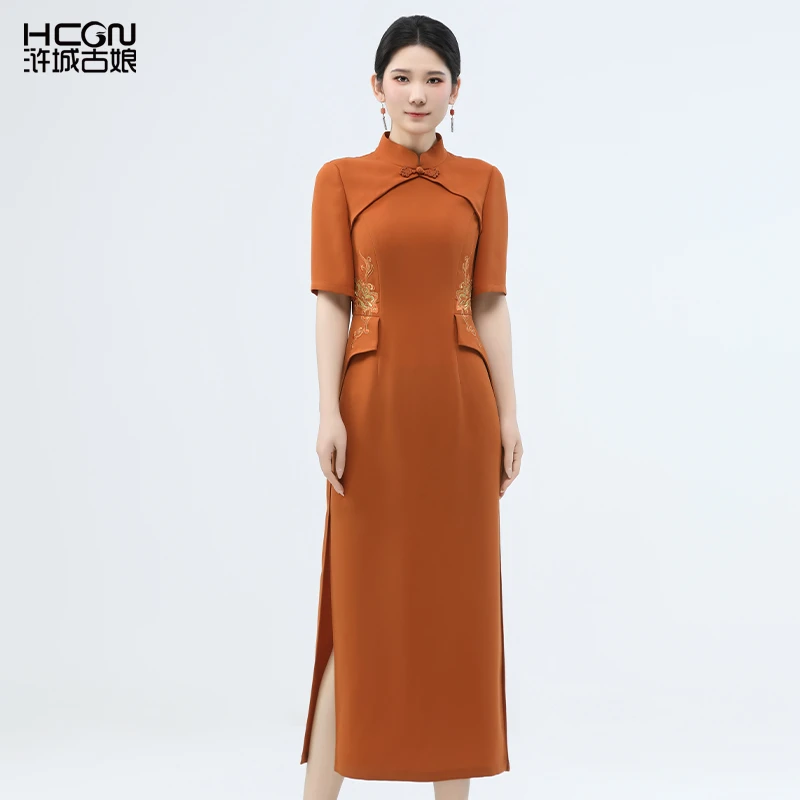新中式国风夏天裙子高贵改良版轻奢女装衣服香韵连衣裙22B17172