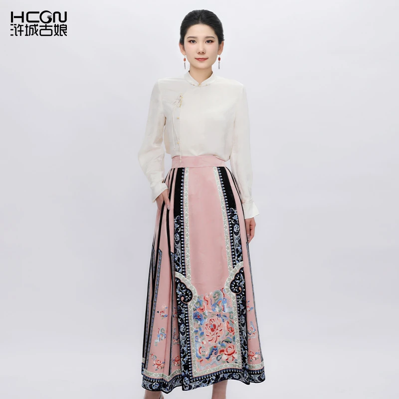 【微瑕款牡丹亭第三代】中国风汉服马面裙夏天薄款半身裙BCL19770A
