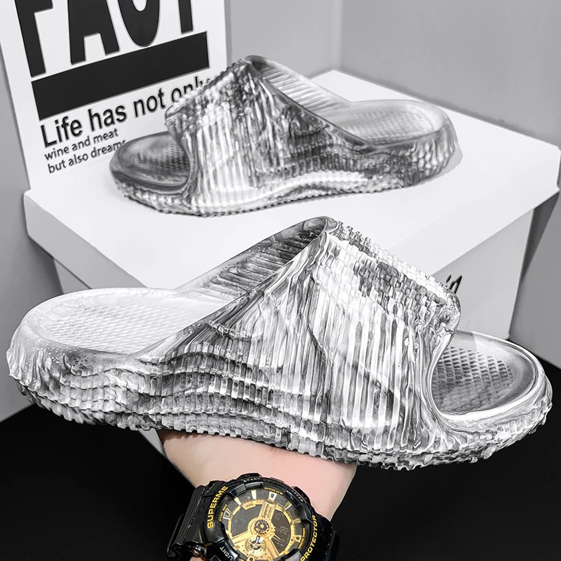 炫酷迷彩男士拖鞋大码网红休闲百搭柔软透气凉拖外穿沙滩凉鞋夏天