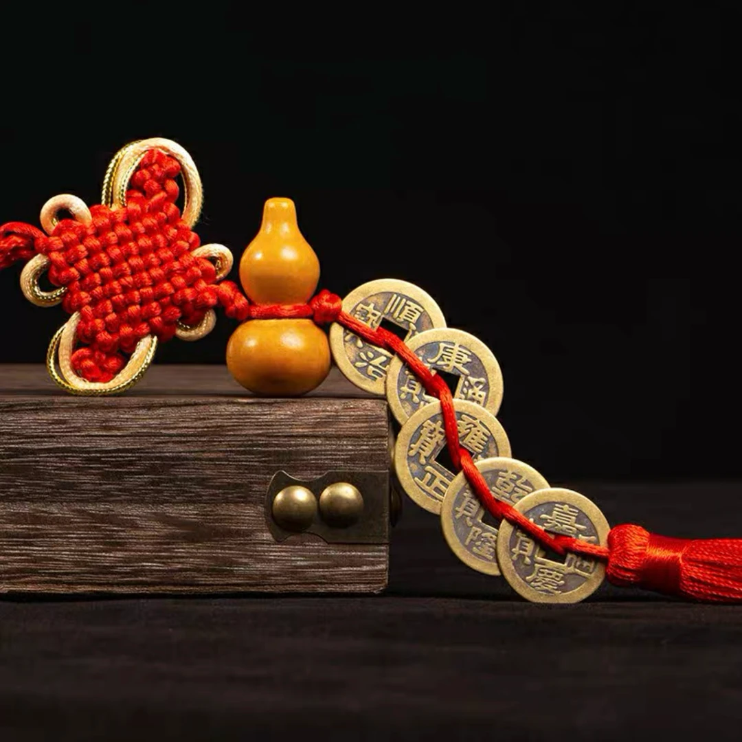 五帝钱款中国结挂件