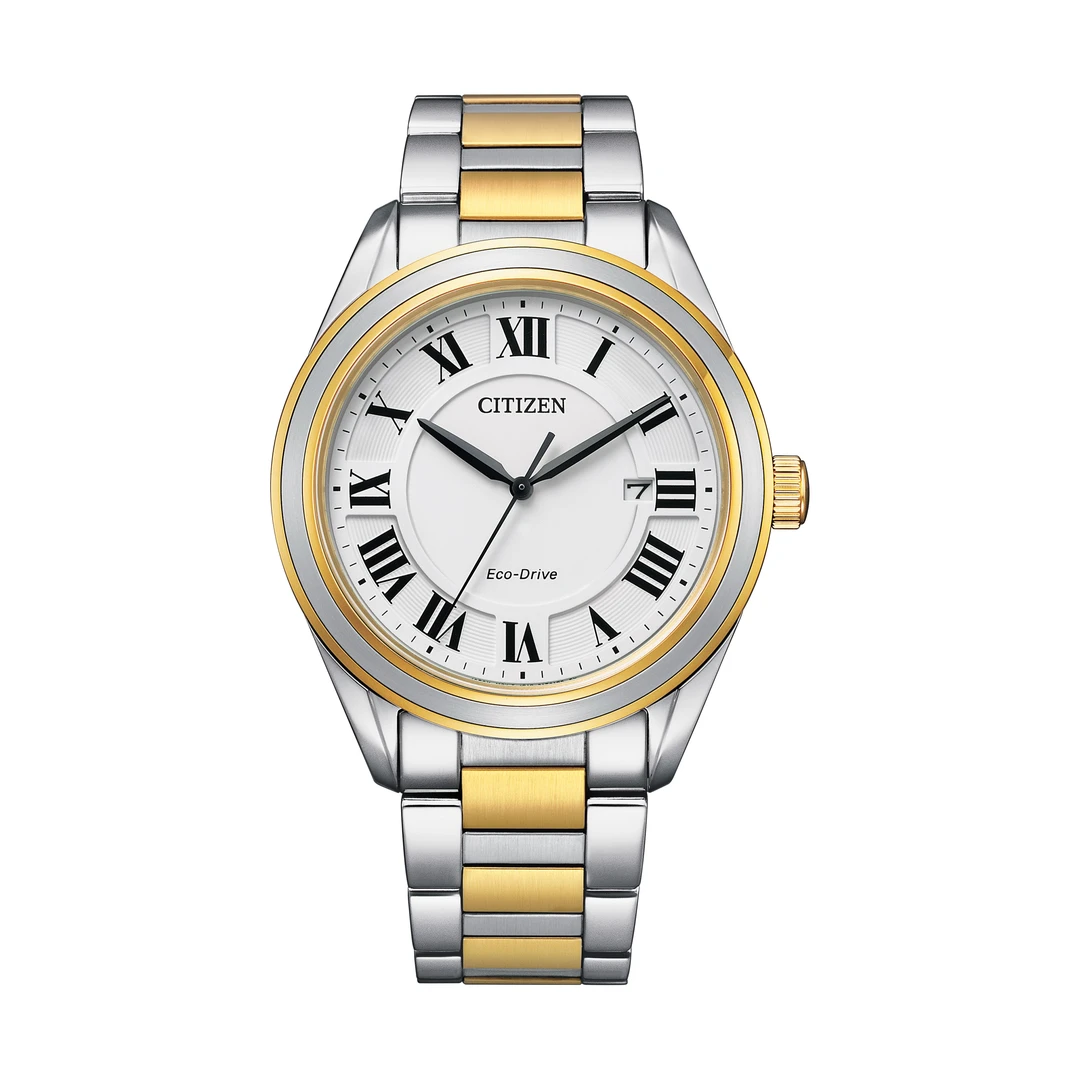 Citizen/西铁城原装经典简约时尚光动能男士手表情侣AW1694-50A
