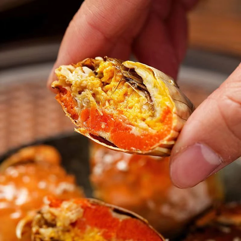 香辣麻辣切蟹香辣六月黄大闸蟹即食现烧制香辣蟹顺丰包邮