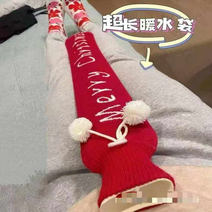 网红热销超大长条热水袋 加大防爆大容量暖床神器圣诞新年礼物