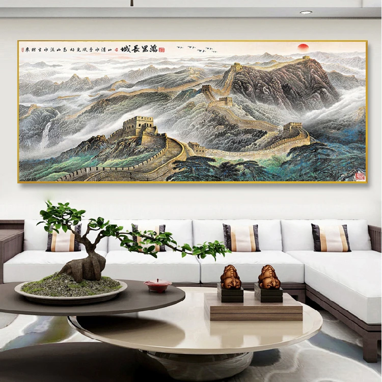 DC/蒂彩【新款万里长城】中国风十字绣钻石画手工diy挂办公室客厅