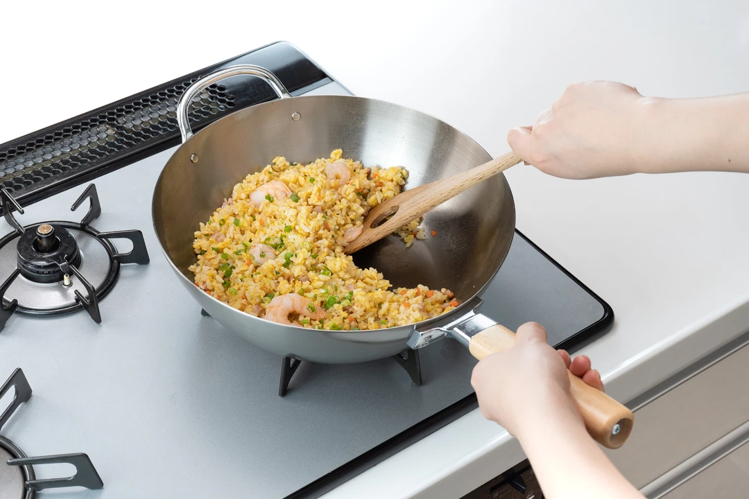 【特价】日本和平千岁28cm深型木柄平底煎锅炒锅