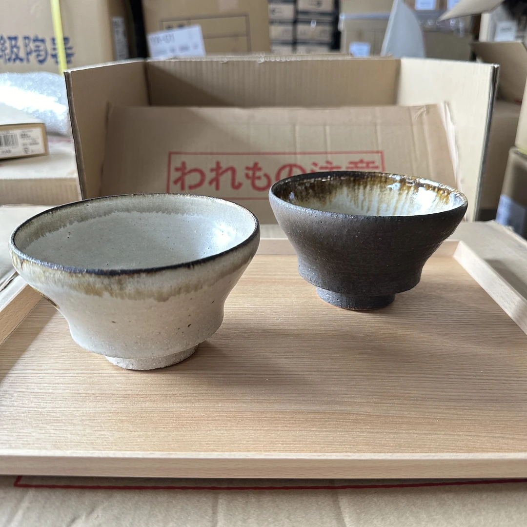 日本信乐烧12.5cm粗陶宽口米饭碗盖浇饭碗