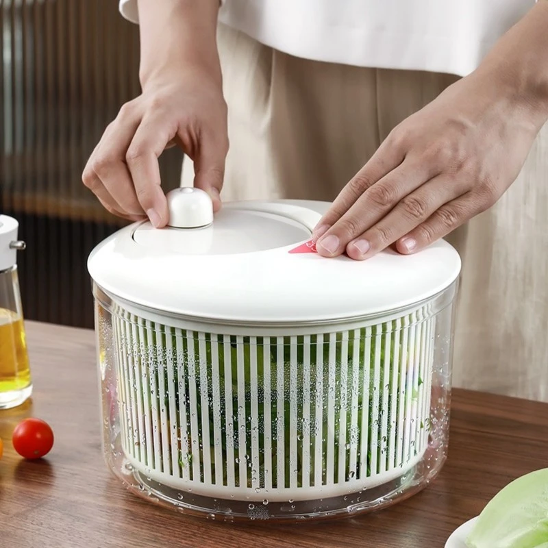 日本进口 手摇蔬菜脱水器沥水洗菜盆