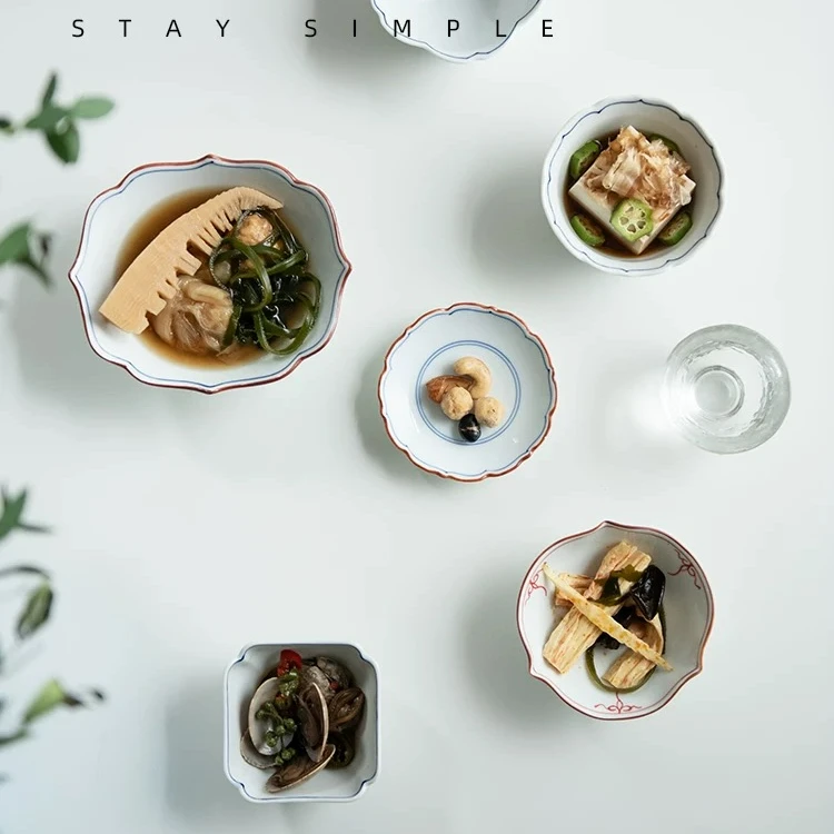 SRG日本波佐见洸琳窑单线勾边红线小杯